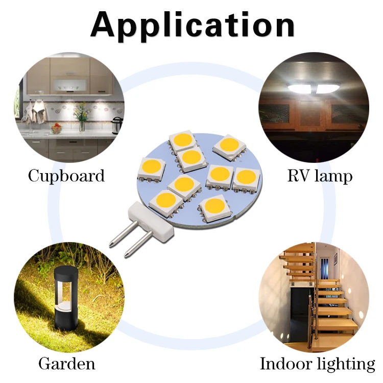 Dc 12v Ce Rohs 3000k 4000k 6000k Pcb Round Lamp G4 5050 Led Home Indoor Light Bulb With G4 Led Bulb