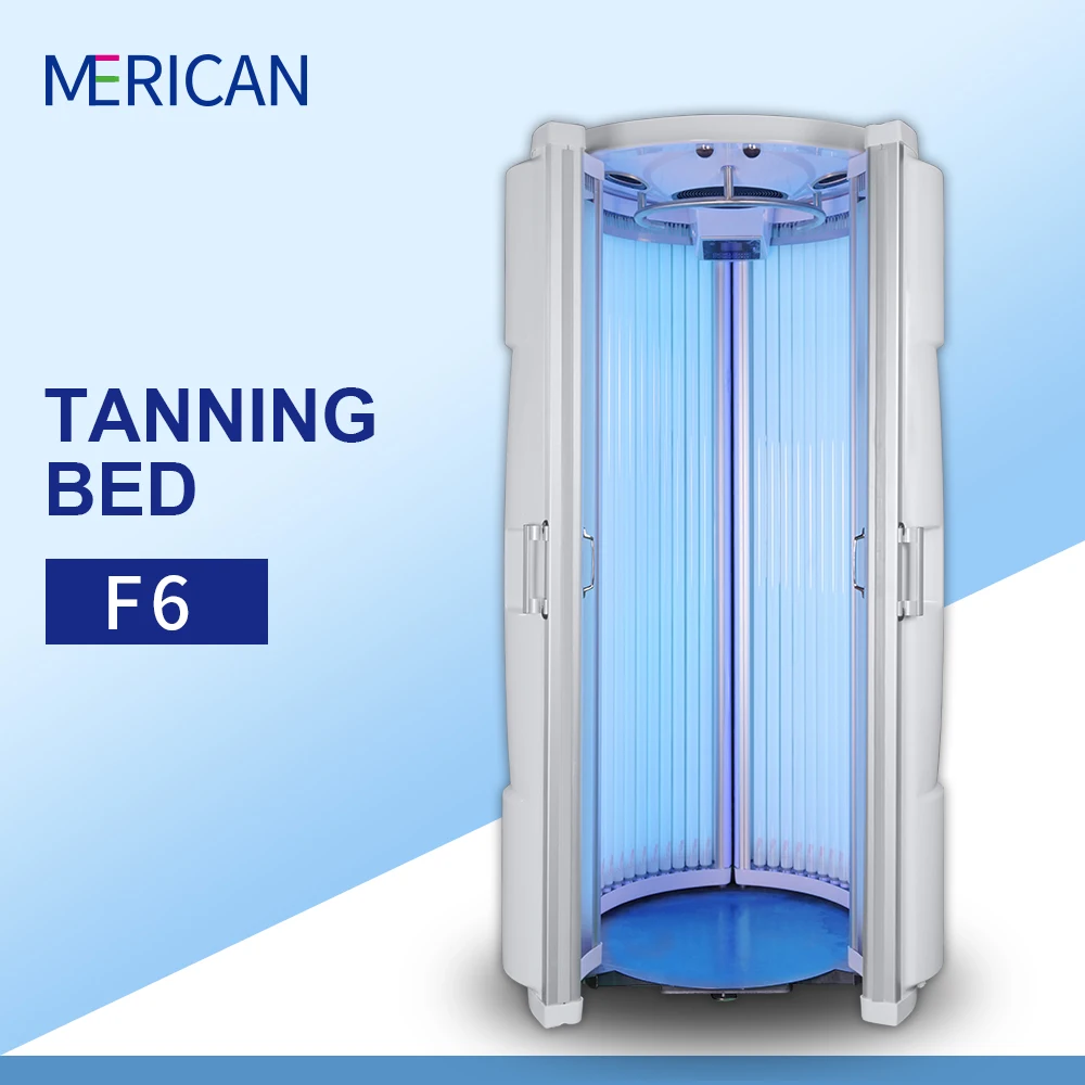 Wholesale Beauty Salon Equipment Solarium For Whole Body Tanning With 48 Solarium Lamps/Standing Tanning beds