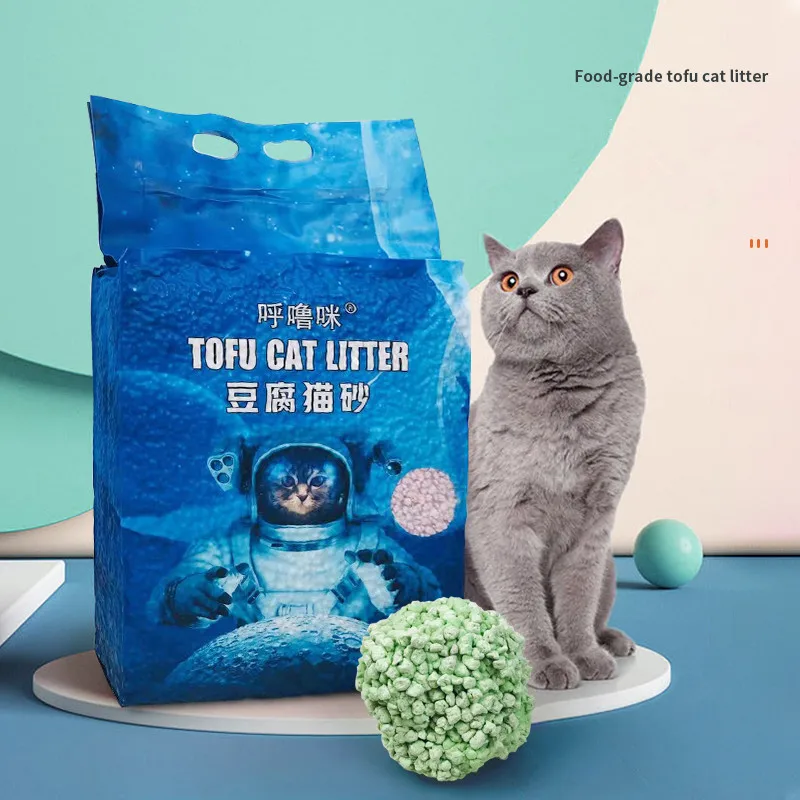 Wholesale Degradable Cat Litter from Source Factory Natural Plant-Based Tofu Ingredients Sand & Sodium Bentonite for Clumping