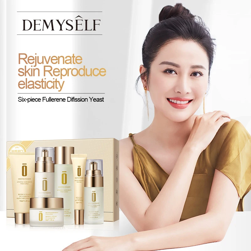 Hot Selling Korean Skin Care Sets 6pcs Anti Aging Facial Set Skin Care Gift Set Niacinamide whitening kit