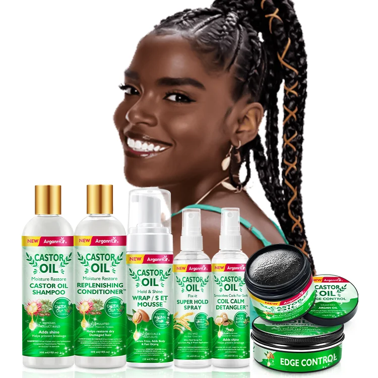 Olive oil African Black Afro Natural Shea Butter Hair Care Products For Curly Without Sultffate