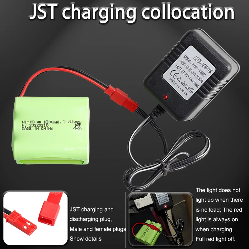 Factory 7.2V 1800mAh Ni-cd cell pack AA rechargeable batteries robot chinese car toy helicopter battery