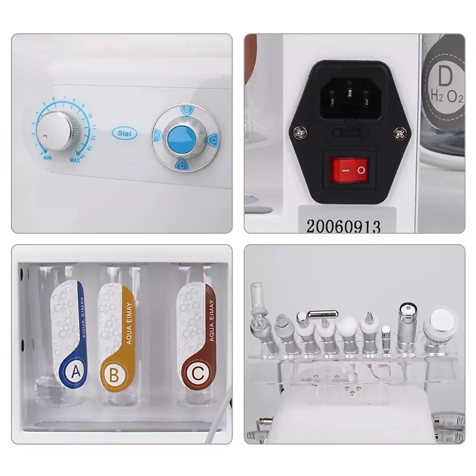 9 In 1RF EMS Beauty Microdermabrasion Hydra RF Aqua Peel Skin Scrubber Dermabrasion Facial Machine