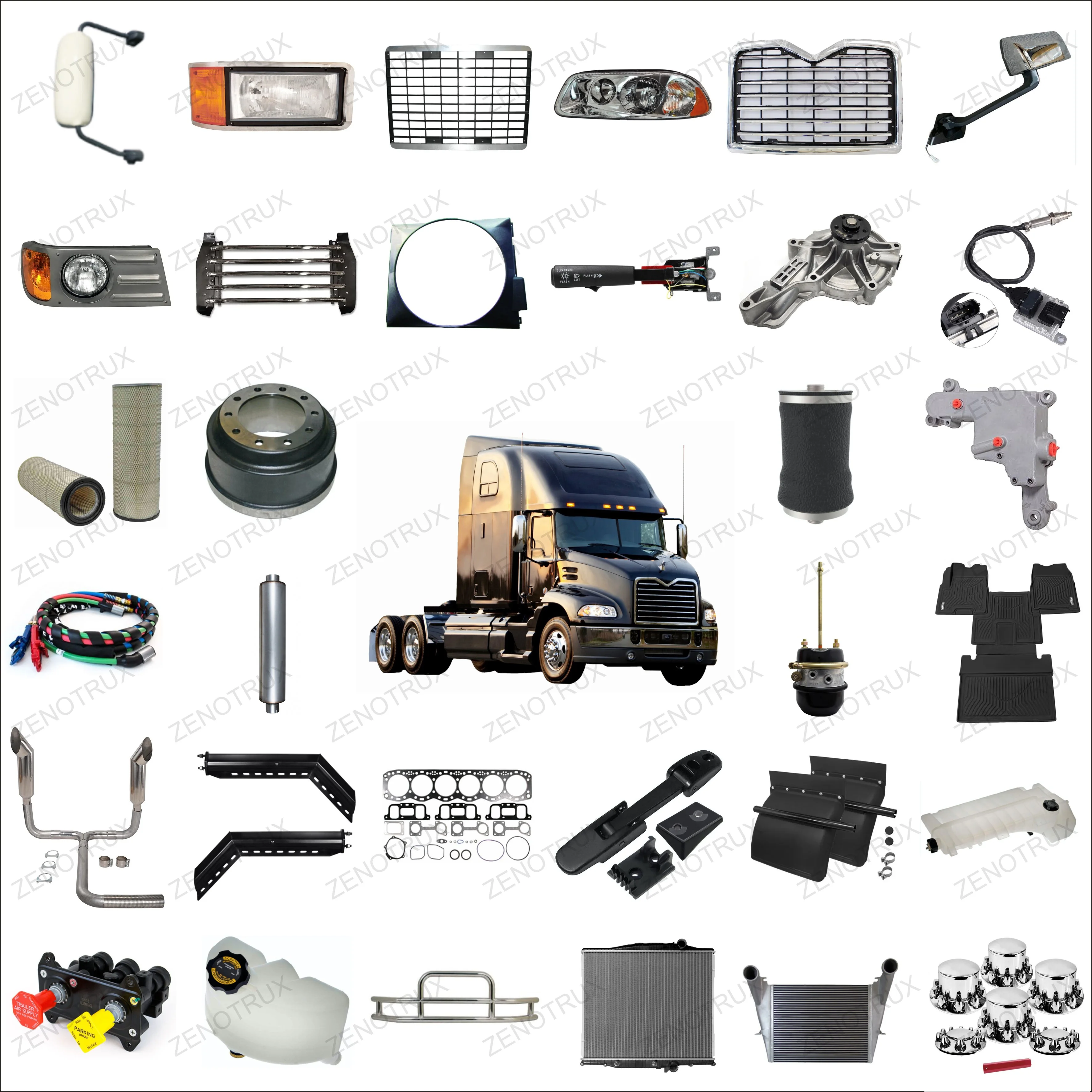 Chrome Projection Headlight w/ LED Turn Signal For Kenworth T660/T440/T470