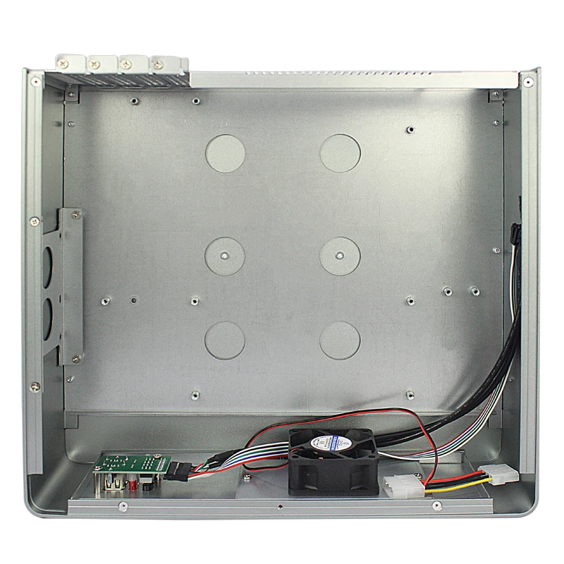 Silver micro-itx pc 2u server case for 5G technology m atx server chassis 300mm depth