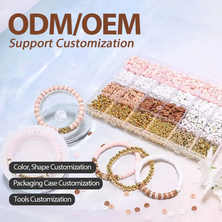 Hot Sale Customize Round Polymer Clay Beads Kit Bohemia DIY Jewelry For Earrings Bracelet Jewelry Making Kit