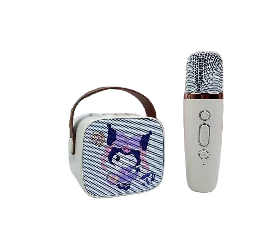 HL Cartoon Kuromi Cinnamoroll Wireless Sing Speaker System Kawaii Melody Kids Singing Speaker Toys with one Microphone