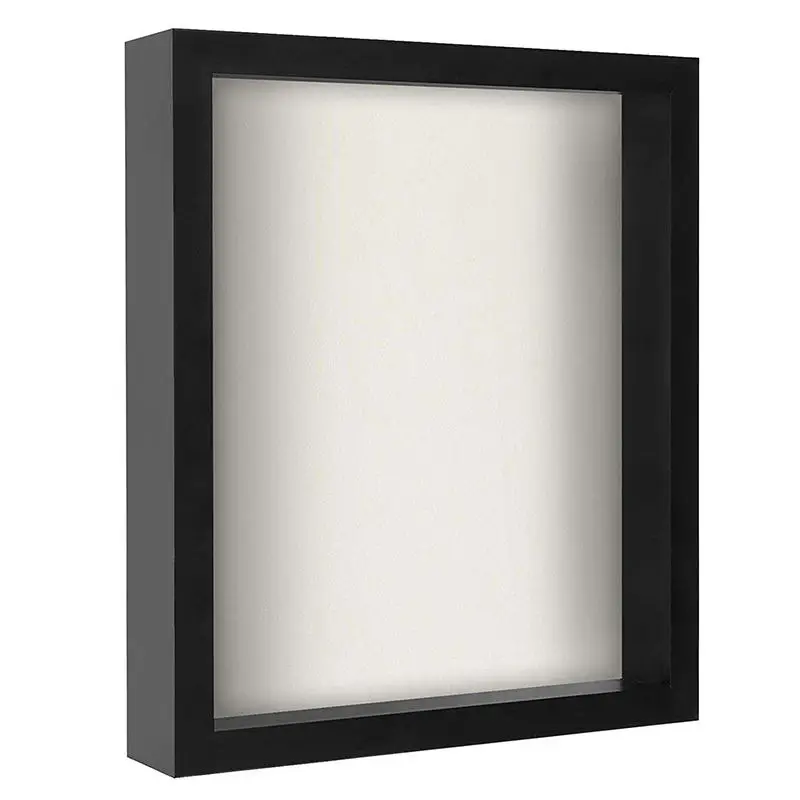 Handmade wedding gift 2 inch deep shadow box frame square 8x8 10x10 flower shadow box frame with glass