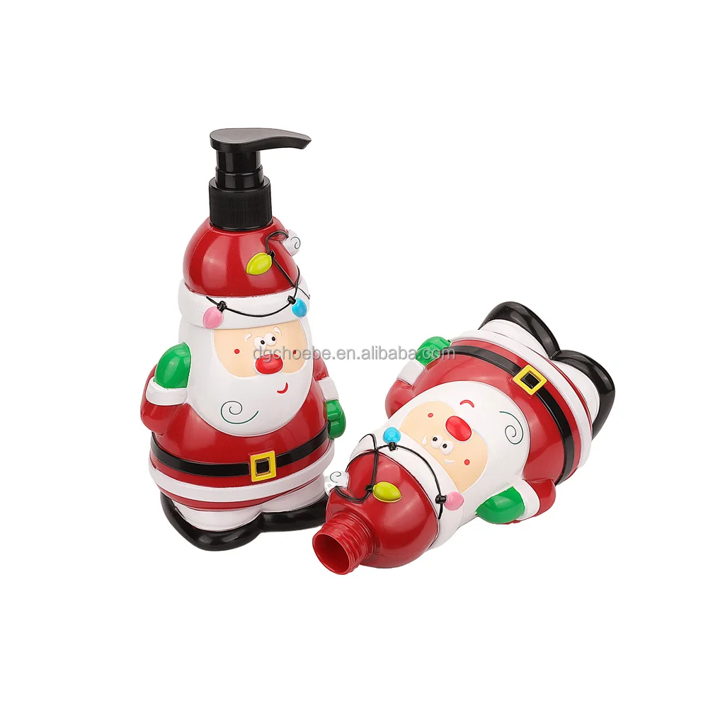 440ml cartoon doll santa claus shape foam pump bottles for hand wash lotion shampoo detergents