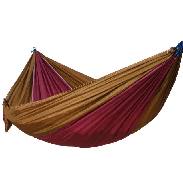 Factory Customized 100% Nylon Parachute Fabric Camping Hammock Portable Ultralight With Carry Bag