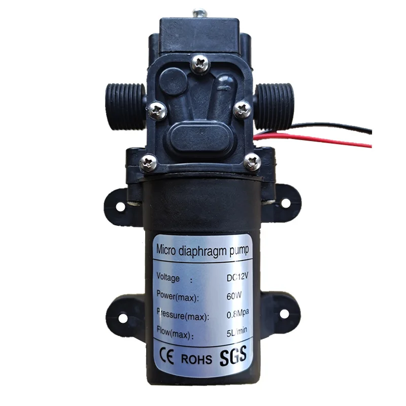 12V60W четверть постоянного тока самовсасывающий распылительный насос увеличивающий давление обратный мембранный