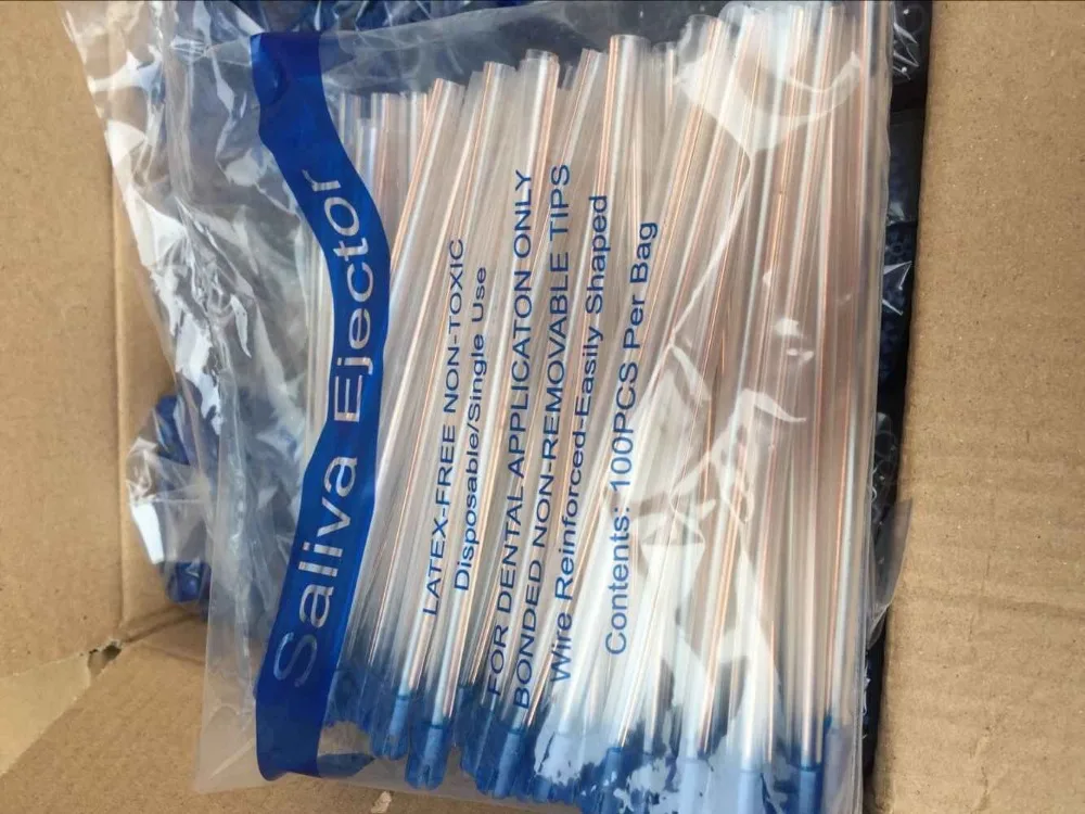 SHENGKANG premium quality Colorful Medical Dental disposable saliva ejector suction tip 1000 pcs/carton