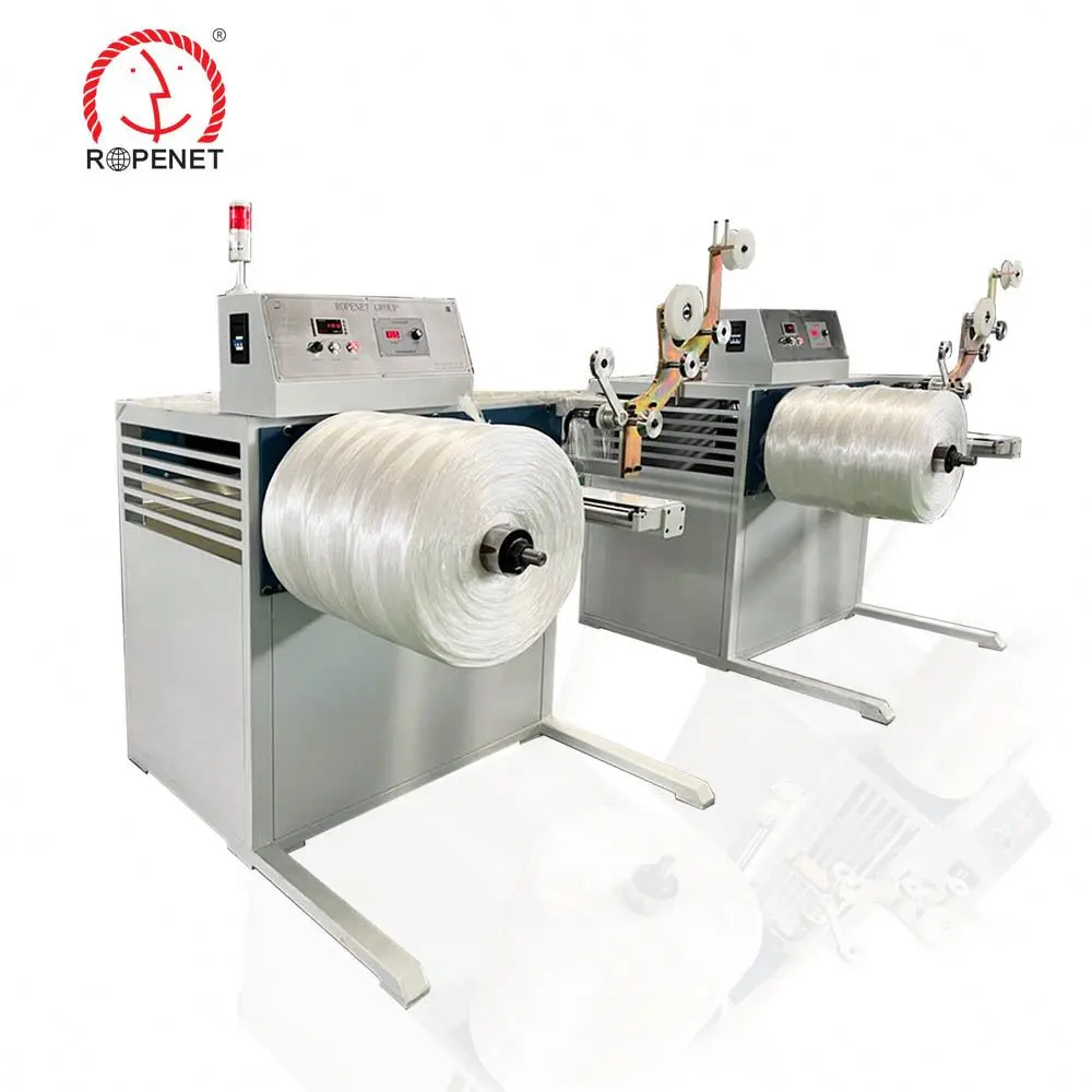Plastic Rope Weaving Belt Rewinding Coiler Machine With Meter Counter