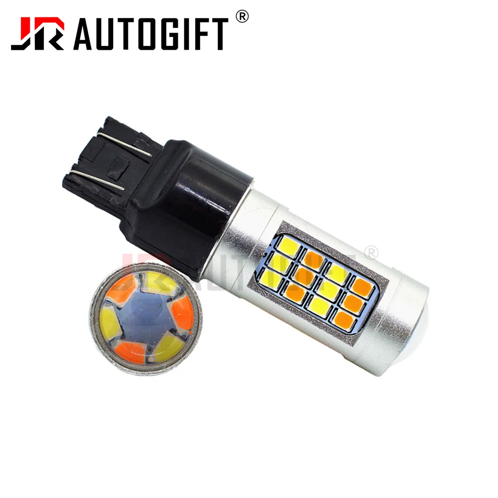 1157 BAY15D 2835 42SMD White+Amber Dual Color led Bulb 3157 7443 Vehicles Backup Tail Turn Signal Parking Light Indicator