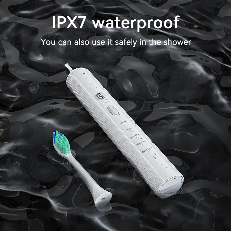 BSCI ISO9001 Factory Ceramic Texture Paint Metal Body Powerful Tooth Brush Sonic UV Case Travel Electric Toothbrush