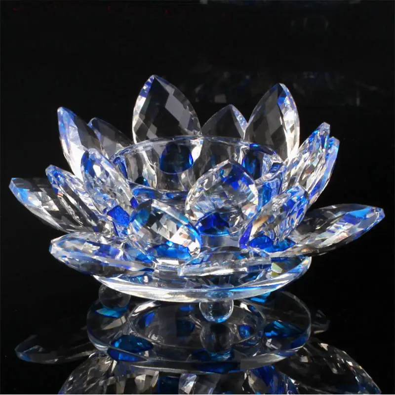 Candle Holder Hot Sale Cheap Lotus Shape Dining Table Center Crystal Wedding Decoration Silver Christmas Clear Folk Art 2 Color