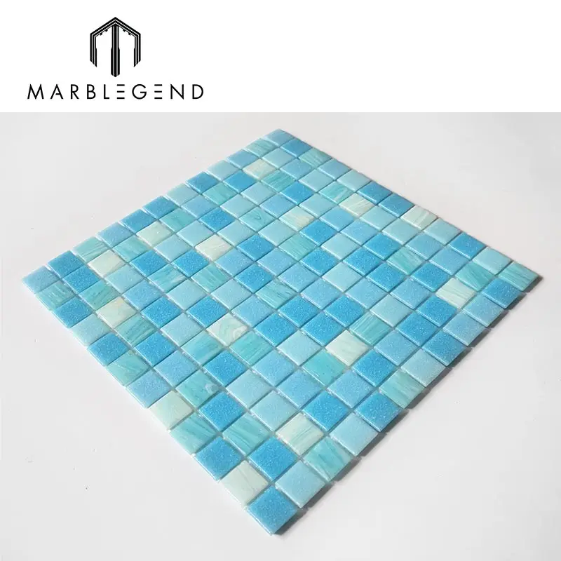 Custom wear-resisting natural glass cube mosaic pool tile mosaic tiles mixed