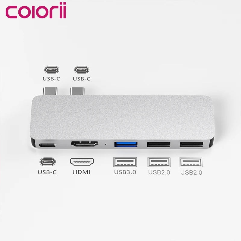 Док-станция USB C Hub Thunderbolt 3 с HDMl Data для MacBook Macbook Pro Air 2020 и новая микросхема