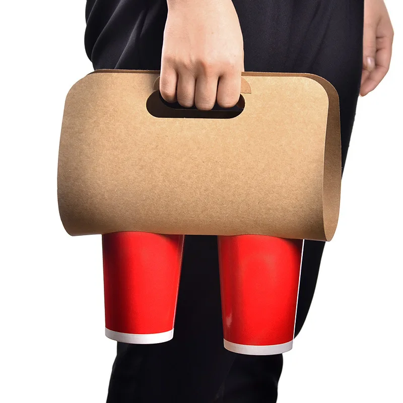 Customized bio paper cup holder for food