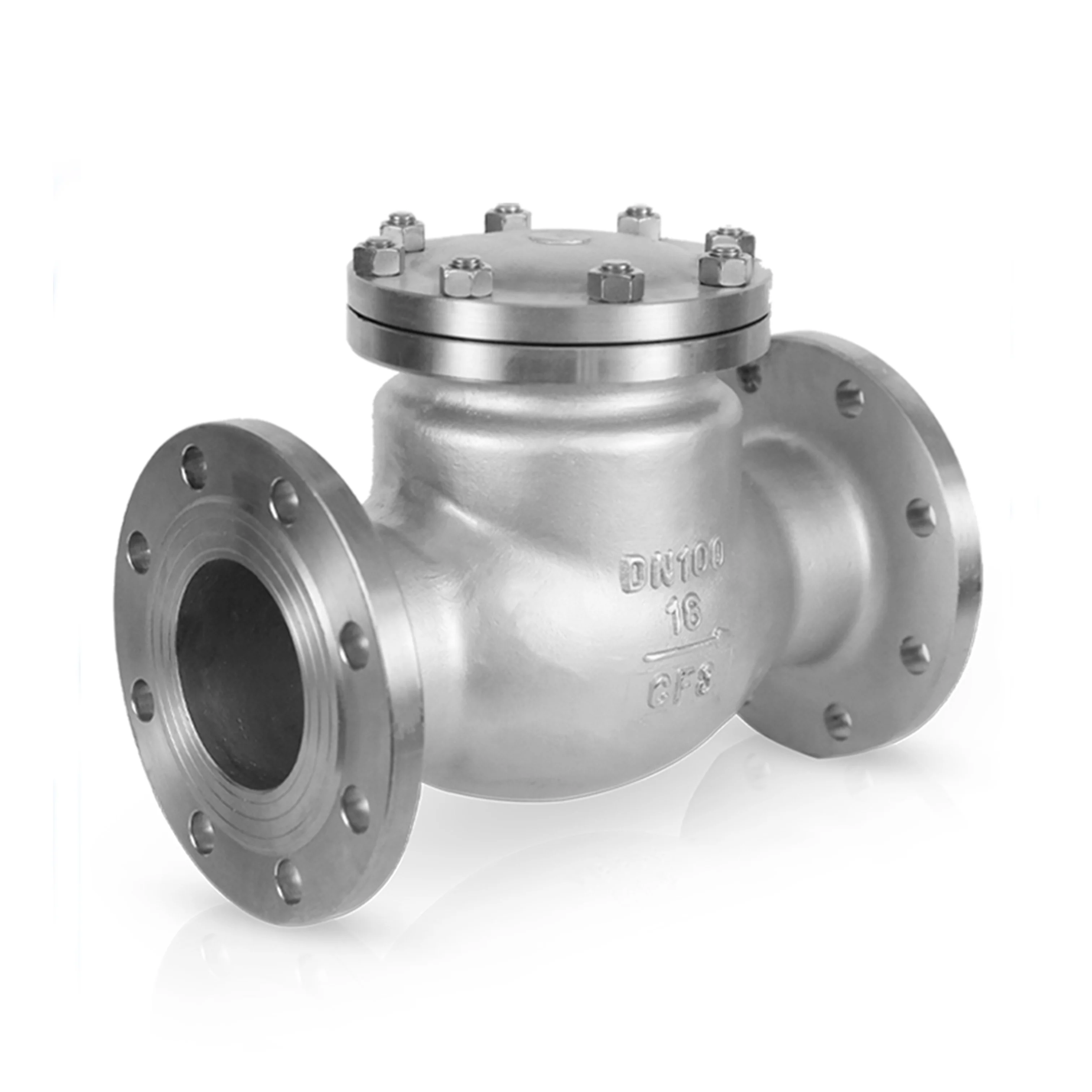 Нержавеющая сталь 2 'поворотный обратный клапан dn100 dn80 pn16 pn40 WCB фланцевый концевой h44j-10