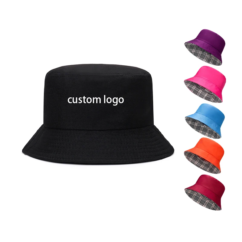 
Custom logo reflective print boy kid adult plain blank white cotton summer outdoor sport fisherman bucket cap hat for fishing 