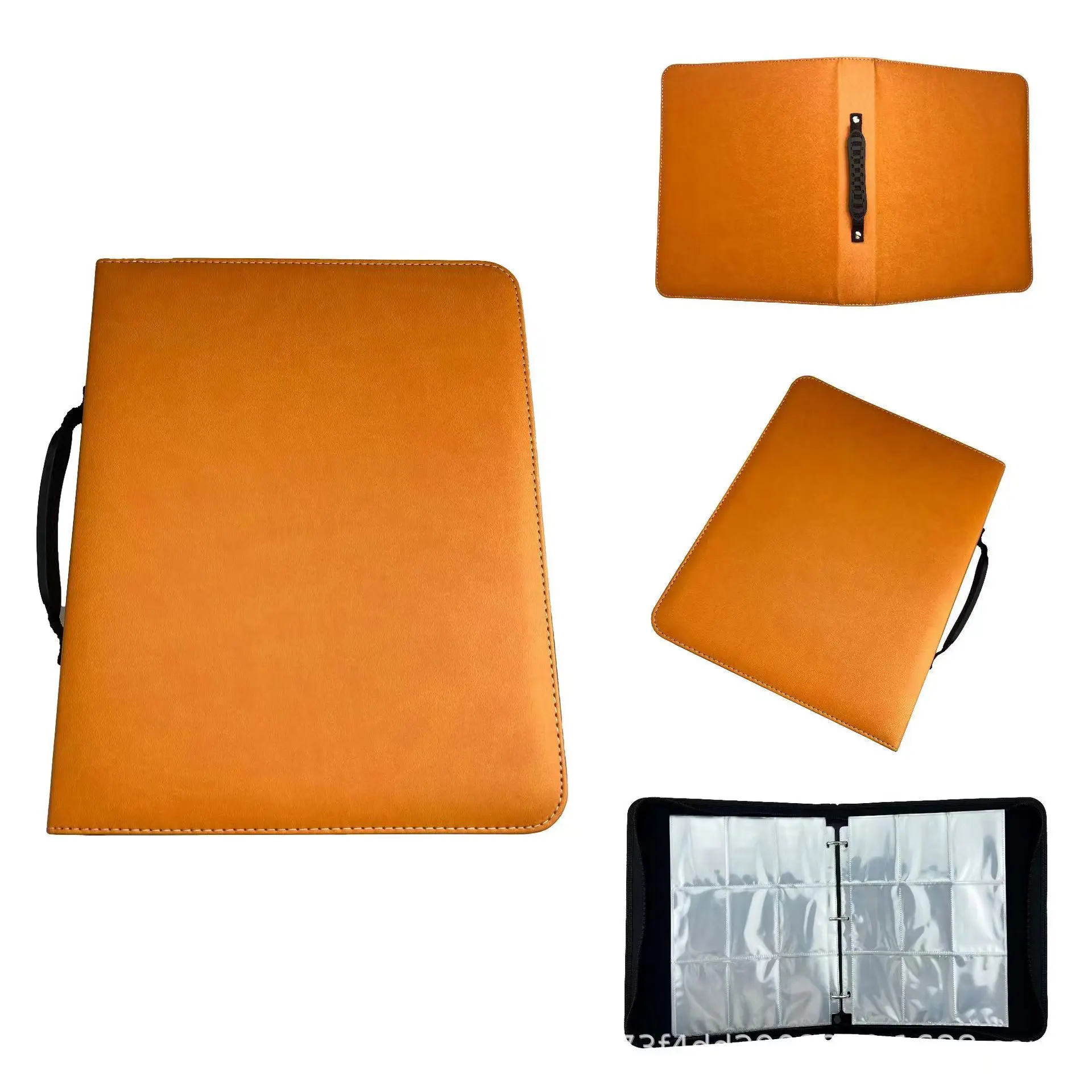 Custom Game MTG Poke Mon TCG Yugioh Baseball Trade Trading Card Binders Album Card Folder Card 9pockets Zip Leather Candy PU Gl
