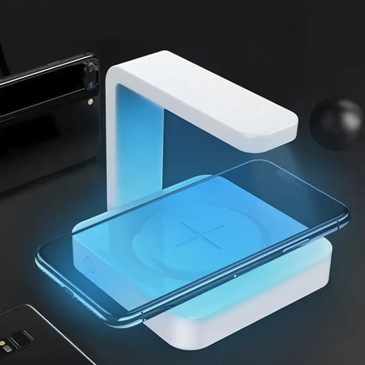 Универсальный со светодиодной подсветкой Qi Charging Pad Мобильный телефон УФ-стерилизатор Беспроводное зарядное устройство