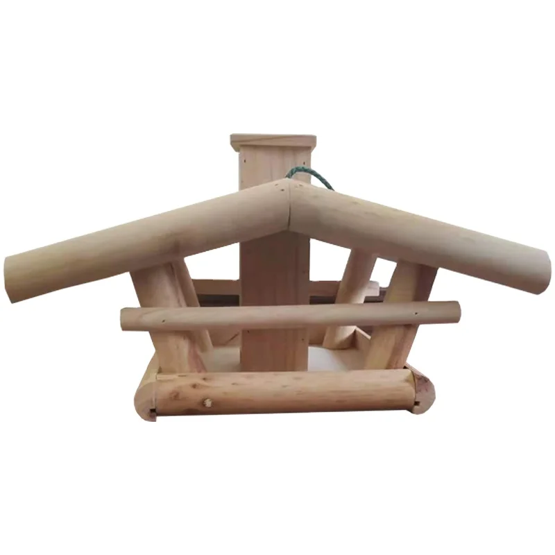 
eco friendly natural bamboo wooden bird feeder 