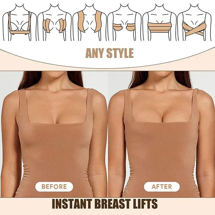 hypollergenic reusable push up medical grade breast tape boob lift tape high quality