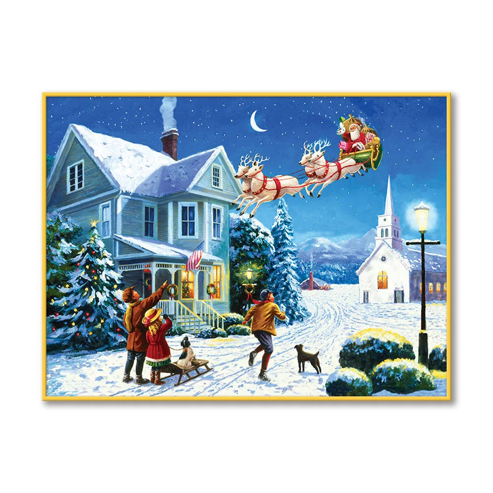 Cross Stitch Kits Embroidery DIY Needlework 11CT Stamped Kit and 14CT Counted Set for Home Decoration Patterns Cartoon NCMC132