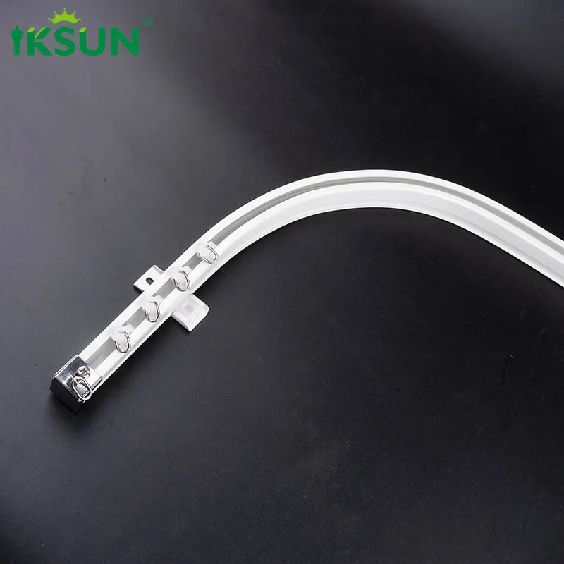 Iksun customized ceiling hanger curtain rod aluminium manual bending bendy curtain rail