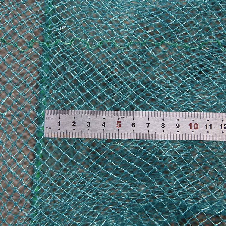 Fast Delivery Commercial Foldable PE Mesh Crab Fish Pot Shrimp Crayfish Spring Trap 22cm*35cm*29knots(102yarn)