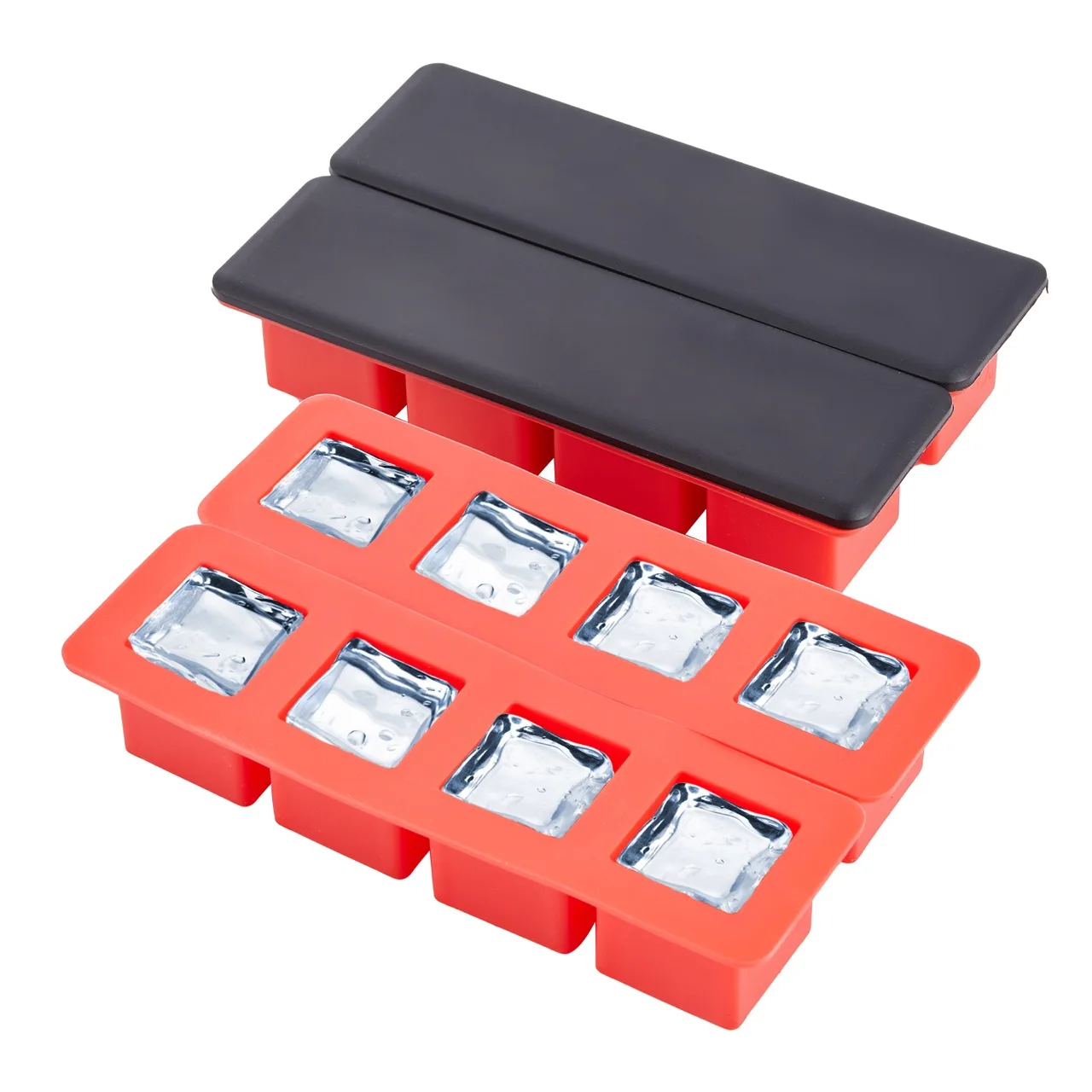 
Square silicone ice cream mold silicone ice cube molds Making Ice Cubes with lib 