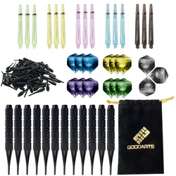 Darts Plastic Tip Professional Soft Tip Darts Set for Electronic Dartboard 12 Pcs with 100 Extra Tips 15 Shafts 15  Flights