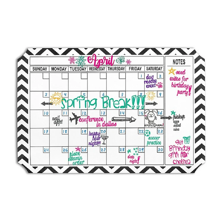 Custom Magnetic Fridge Dry Erase White Board Sheet Flexible Refrigerator Magnets Whiteboard Planner for Home Kitchen