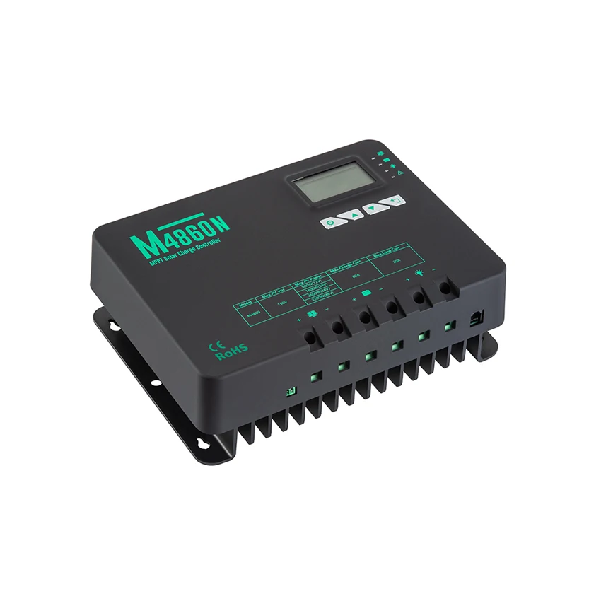 M4860N отрицательное заземление MPPT контроллер солнечного зарядного устройства 60a