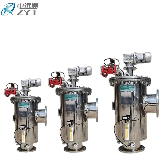 zyt sea water filtration outdoor auto backwash screen filter side stream filter for cooling tower automatic filter