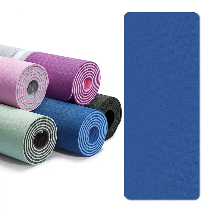 Sansd High Density Thick Yoga Mat Durable 4/6/8Mm Kids Yoga Mats Custom Eco Friendly Travel Yoga Mat Tpe With Strap