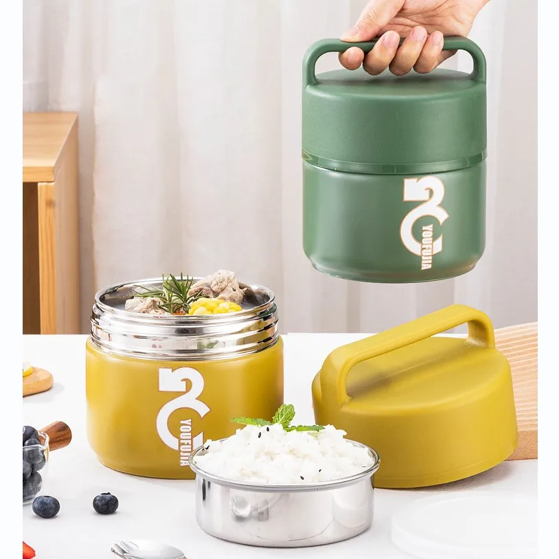Cartoon Wholesales Baby food flask School kids lunch box container 1.3L stainless steel 304 insulated Vacuum food warmer