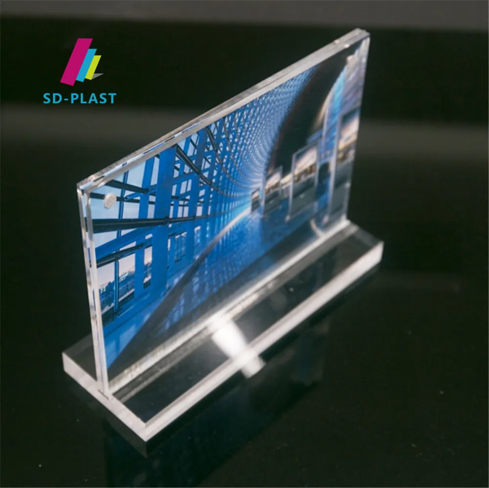 Simple modern clear acrylic picture photo frame stand holder acrylic for sale