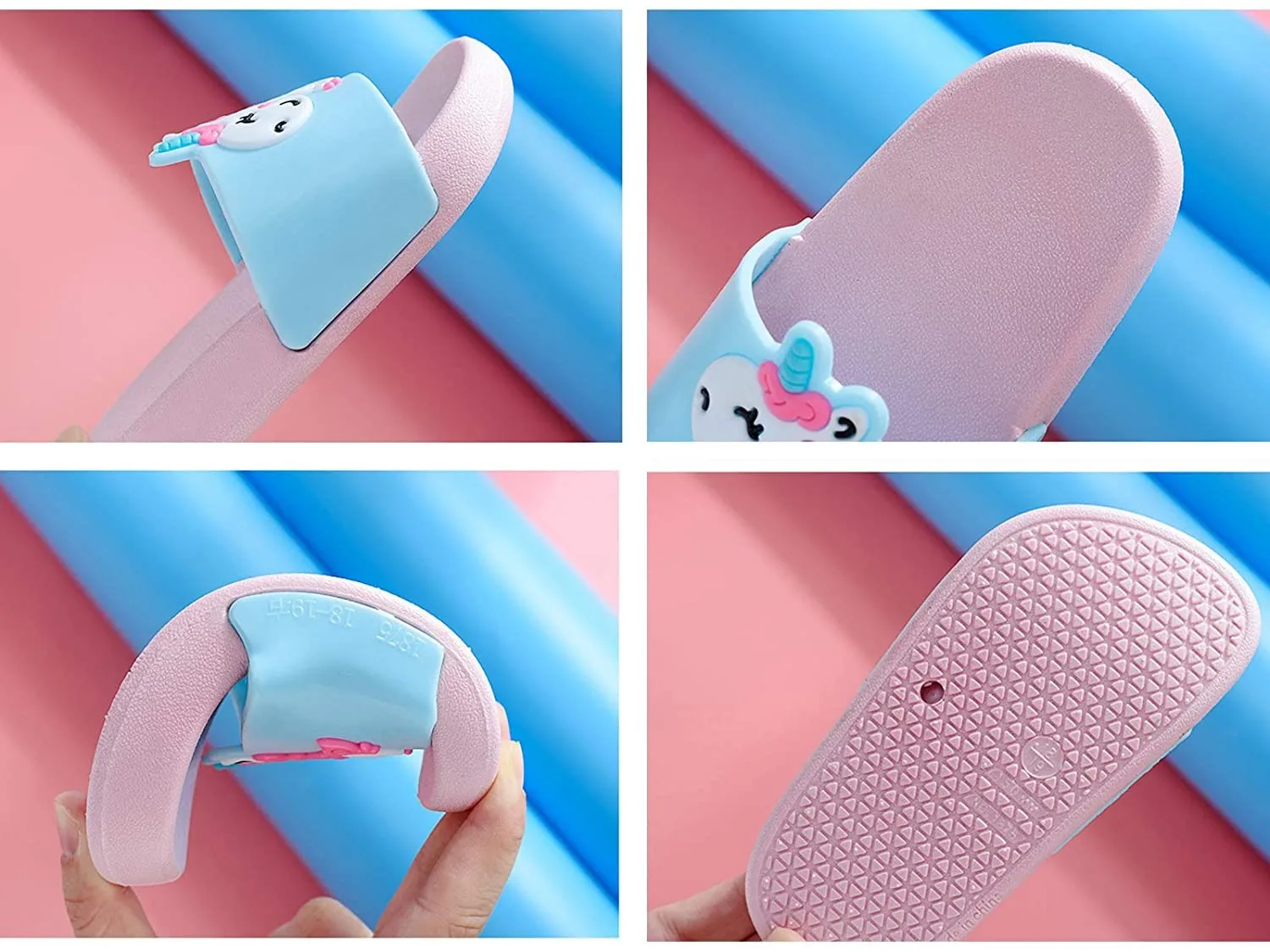 FREE SAMPLE Little Kids Unicorn Slippers Slides Sandals Non-Slip Summer Slippers Lightweight Beach Pool Water Shoes