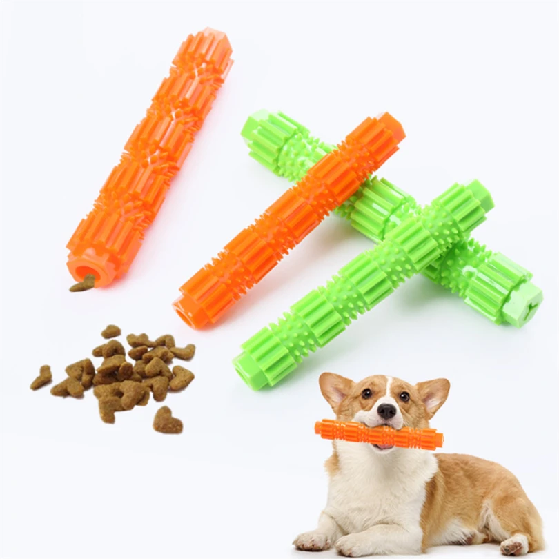 Pet Teething Toys Teeth Cleaning Gum Massage Anxiety Relief Leaky Food Stick Interactive Chewers Dog Chew Toys