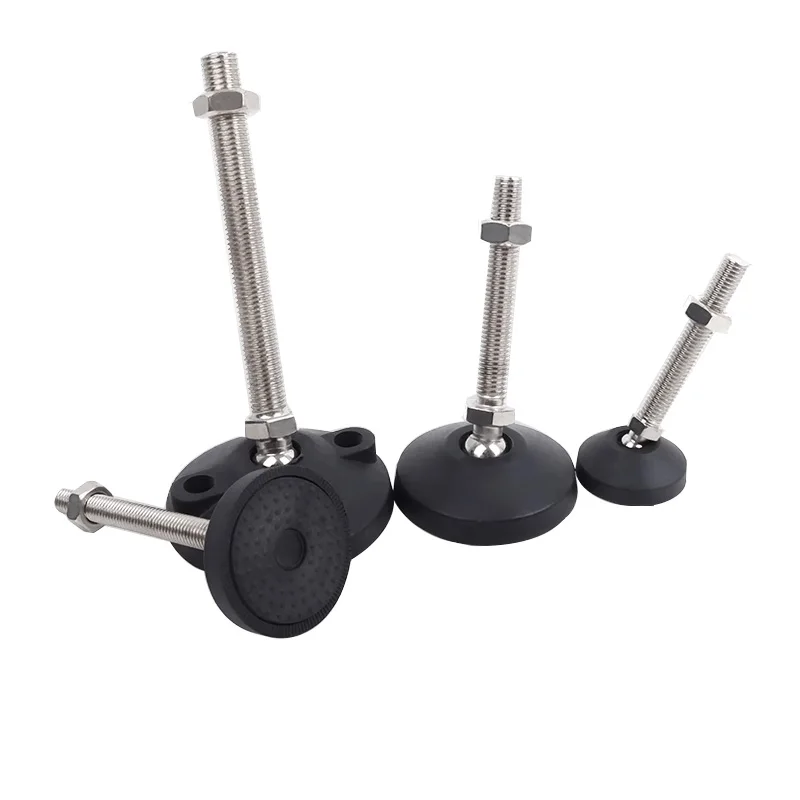 Swivel and Fixed Type Nylon Black Plastic Industrial Provide Orange Furniture Leg D=50 60 80 100 125 Adjustable Leveling Feet