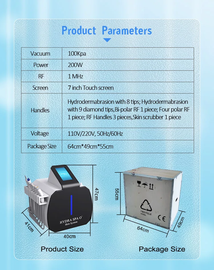 High Quality 8 In1 Dermabrasion Hydro Plasma Face Rf Oxygen Wrinkle Removal Eye Treatment Machine Available For Wholesale