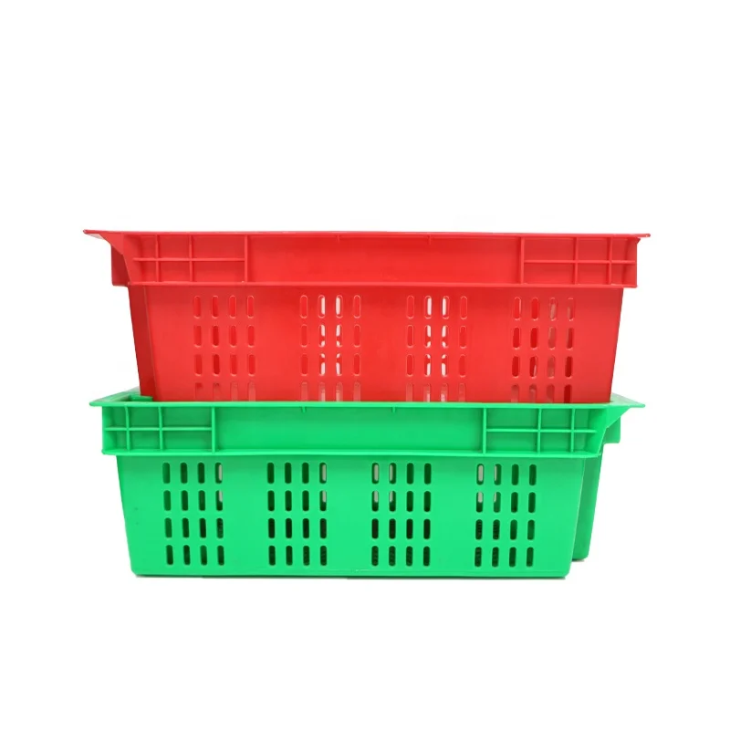Manufacturer PP polypropylene various sizes nestable and stackable plastic crate for lobster / Shellfish / fish / meat