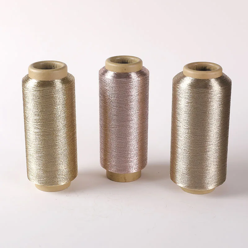 Factory Outlet North Africa Market 150D 450D 600D Bronze color ST/MS type metallic yarn