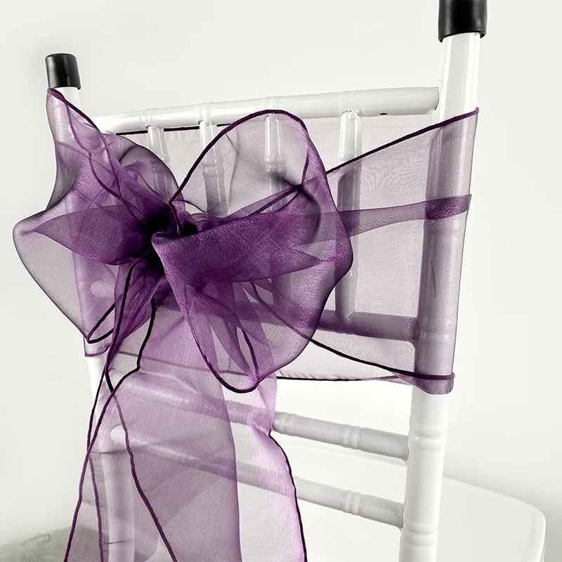 
Best Selling Chiffon Chair Sash Wedding Party Chair Sash Monos Para Sillas 