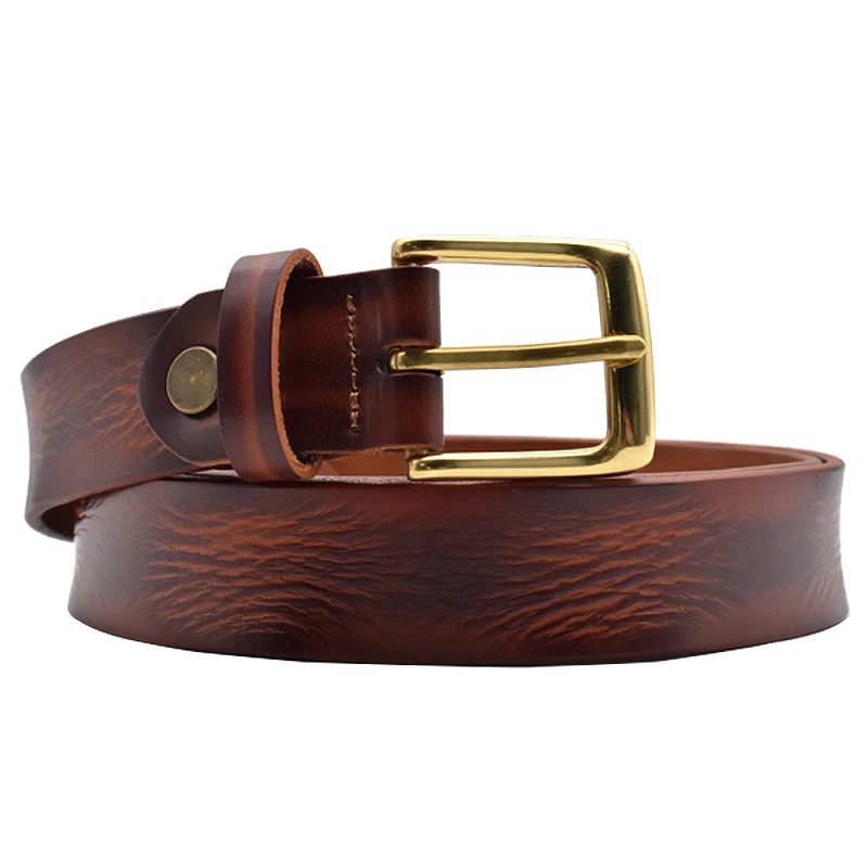 Women Fashion Buckle Full Grain Leather Ladies Slim vintage Belt