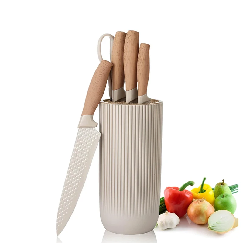 Японский кухонный нож Cuchillos De Cocina набор кухонных ножей с блоком для кухни ресторана для мяса