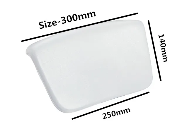 Hot Sale Bathroom Waterproof PU Foam Neck Relaxing Bathtub Spa Bath Pillow Headrest With Suction Cups
